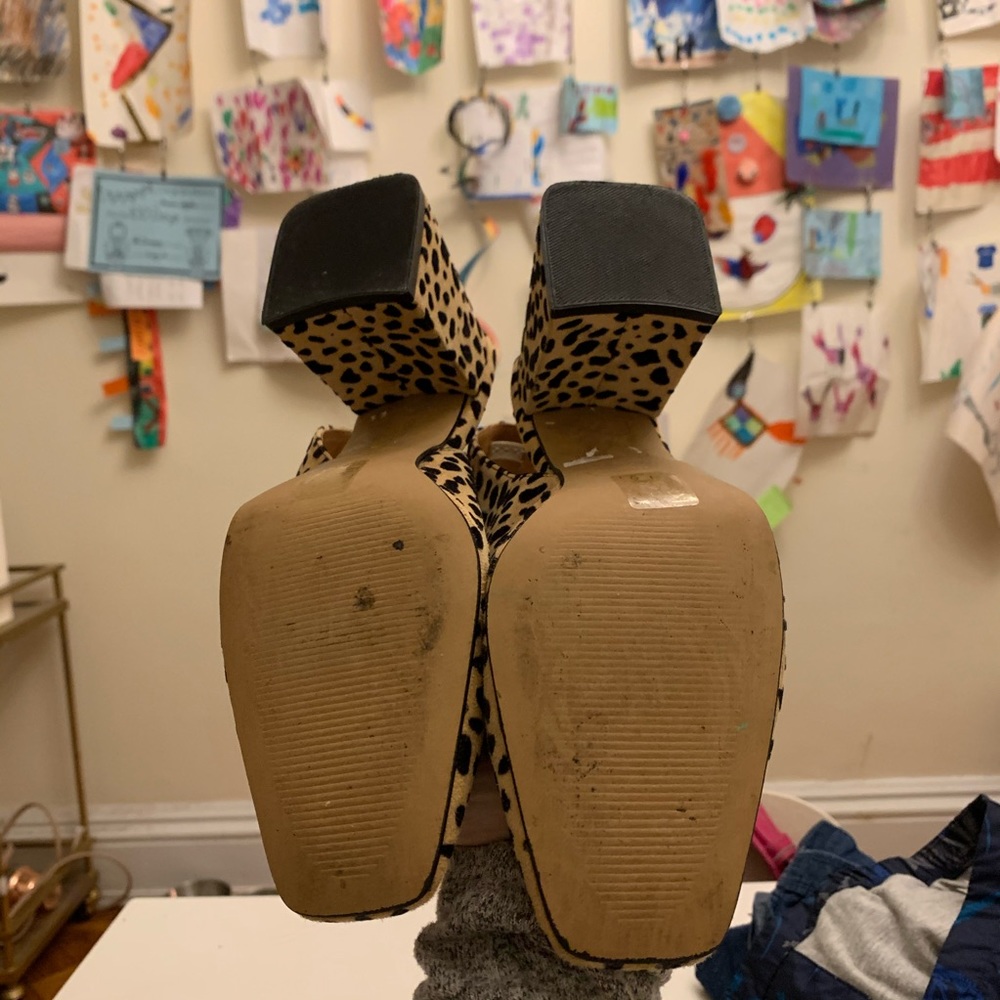 Topshop Leopard Print Block Heel Sandal - image 2